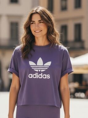 adidas Women’s Purple High-Rise Bike Shorts